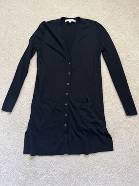 LOFT Black Long Cardigan Sweater